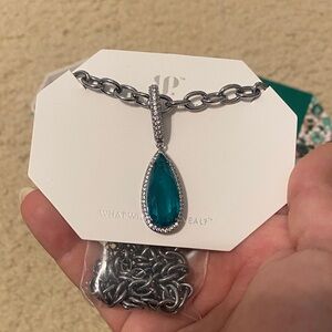 Bomb party May 2025 “Tropical Tears” Necklace with Emerald Pendant